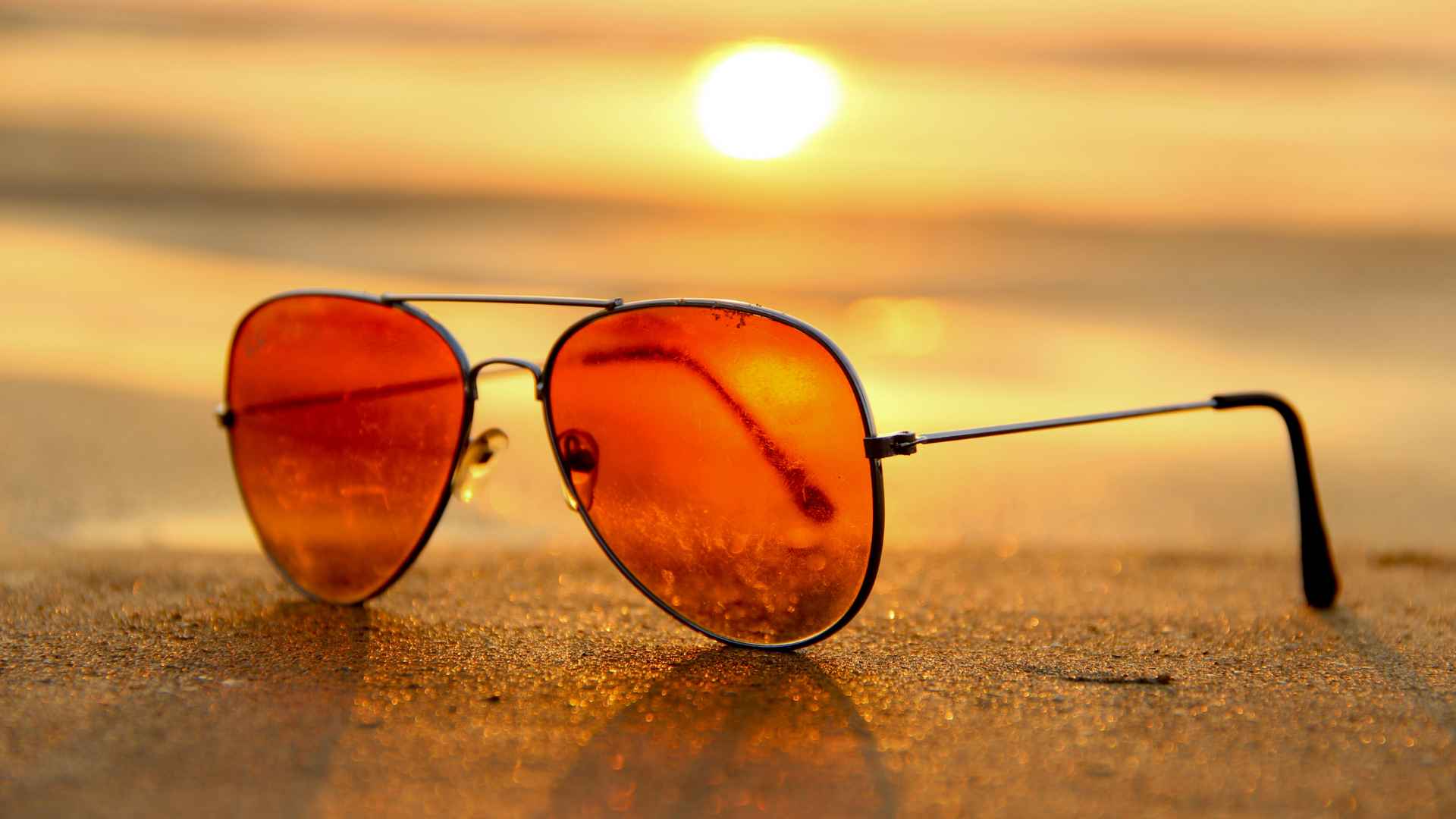 Sunglasses reduce the UV damage of the sun.